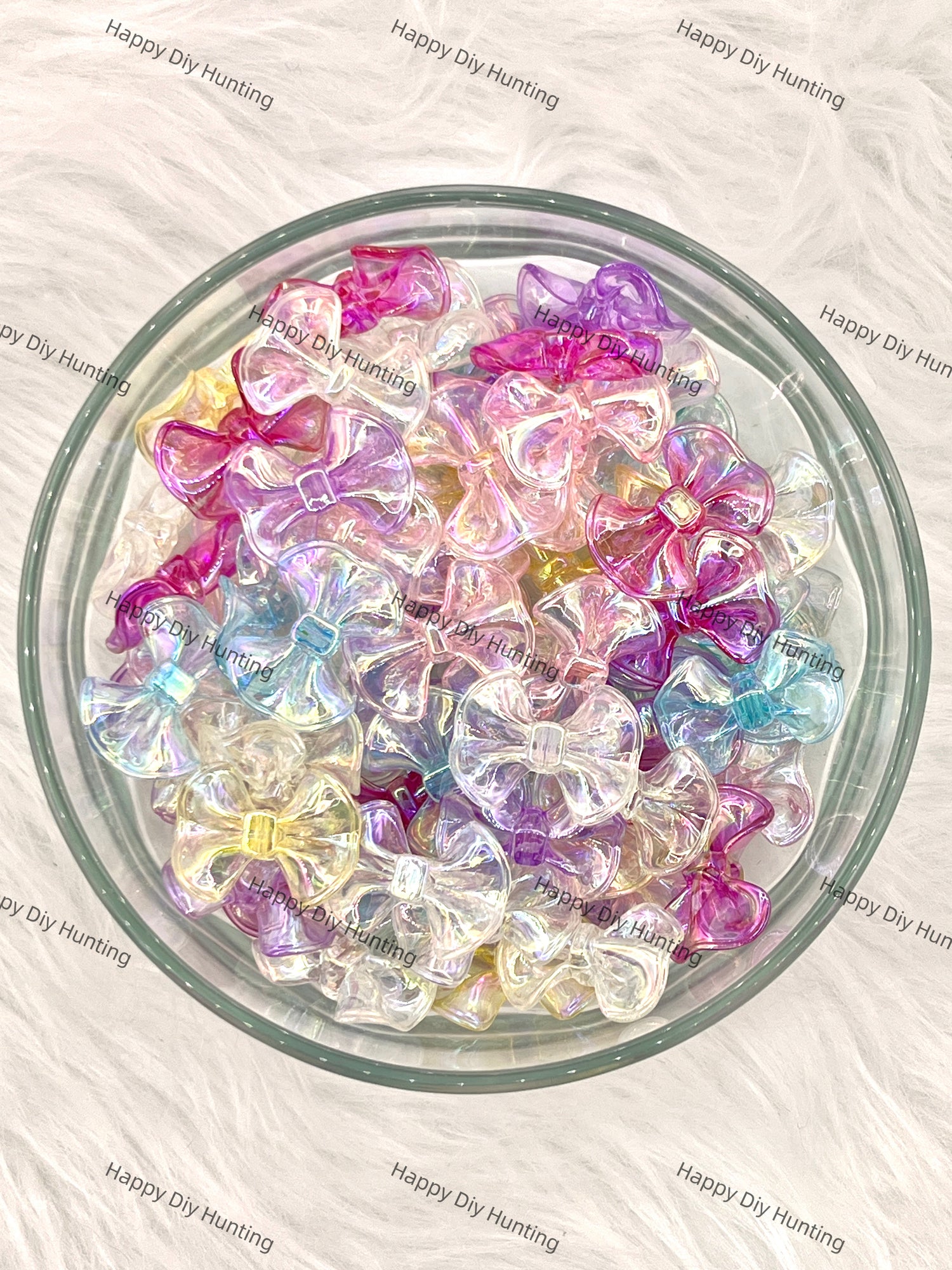 Bowtie Acrylic Beads,Mixed Color