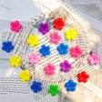 bright solid color 5 petal flower acrylic spacer beads for diy beadable pen craft wholesale