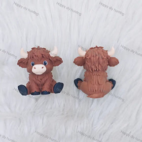 Brown Highland Cow 3D Pen Topper (No Hole) for DIY Beadable Pens Wholesale