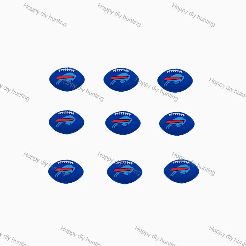 Buffalo Bills Football team Silicone Focal Beads, Wholesale Silicone Focal Beads for Pens