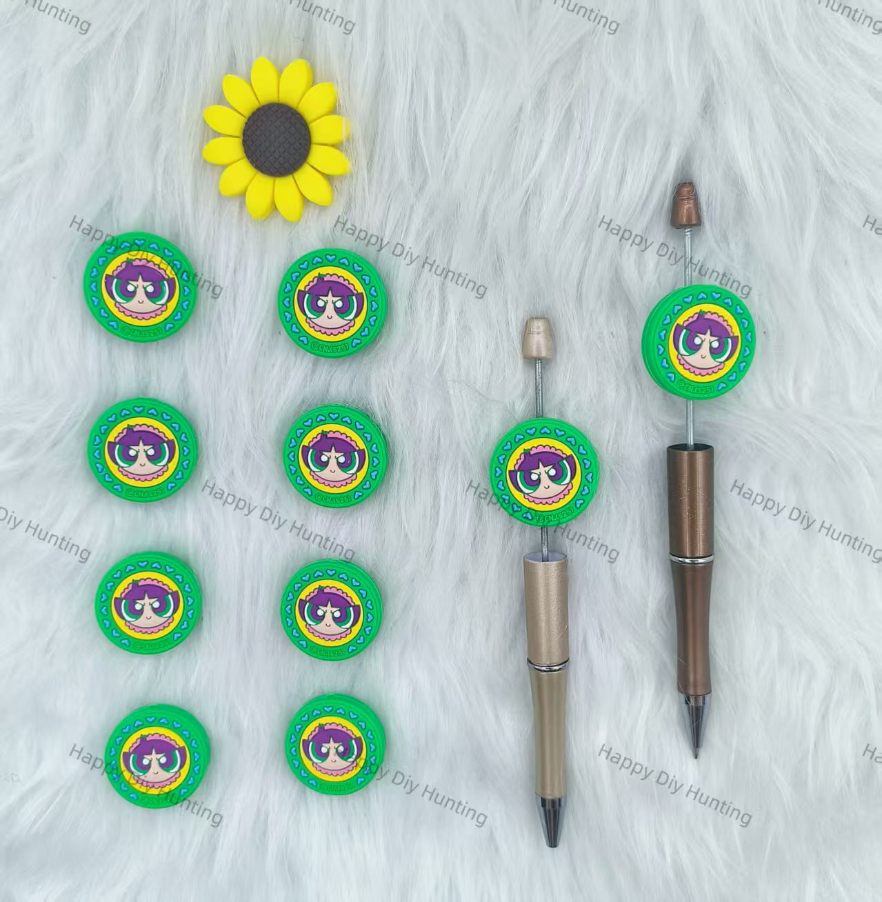 Buttercup  Silicone Focal Beads Wholesale, silicone focal beads for pens