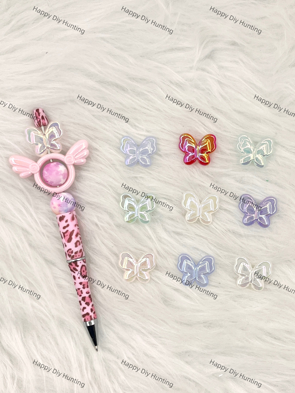 Butterfly Acrylic Beads,Mixed Color