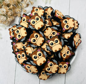 Luna the Owl Focal Beads, Forest Animal Shape, Silicone Bead for Pens
