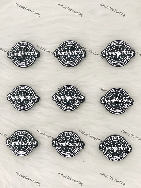 Calm & Focus Text Silicone Focal Beads Wholesale for Pen DIY