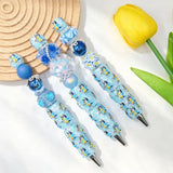 Cartoon Bluey Beadable Pens Glitter Acrylic Character Beaded Pens