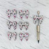 Handmade Beadable Pen with 3D Cartoon Character Bowknot Silicone Focal Beads