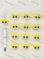 Handmade Beadable Pen with 3D Blue Hero Girl Silicone Beads