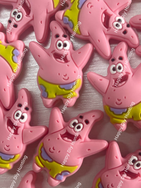 Cartoon Star Fish Guy Silicone Focal Beads for Beadable Pens Wholesale