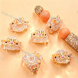 Cartoon Tigger Pearl Rhinestone Acrylic Focal Beads, large hole decorative beads for DIY beadable pen, keychain and handmade craft supplies