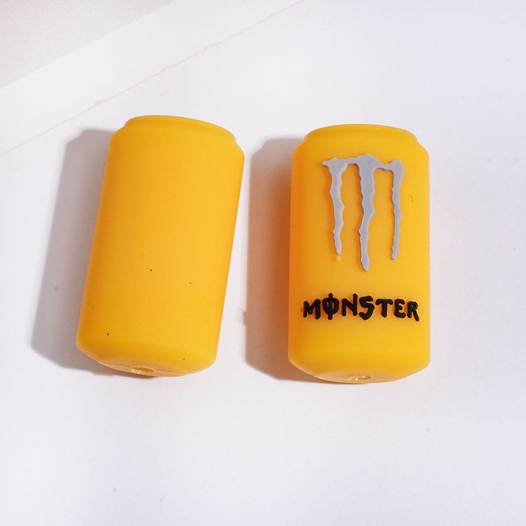 Cartoon energy drink silicone focal beads for custom bead pens