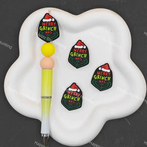 Festive seasonal sign silicone focal beads for custom beaded pen making