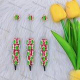 Christmas Green Monster Beadable Pens Wholesale, Beadable Pens Supplies
