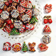 Acrylic focal beads featuring a festive mix of Santa, Christmas tree, house, and gift box designs. Lightweight, durable, and colorful, perfect for beadable pens, keychains, and handmade holiday crafts.