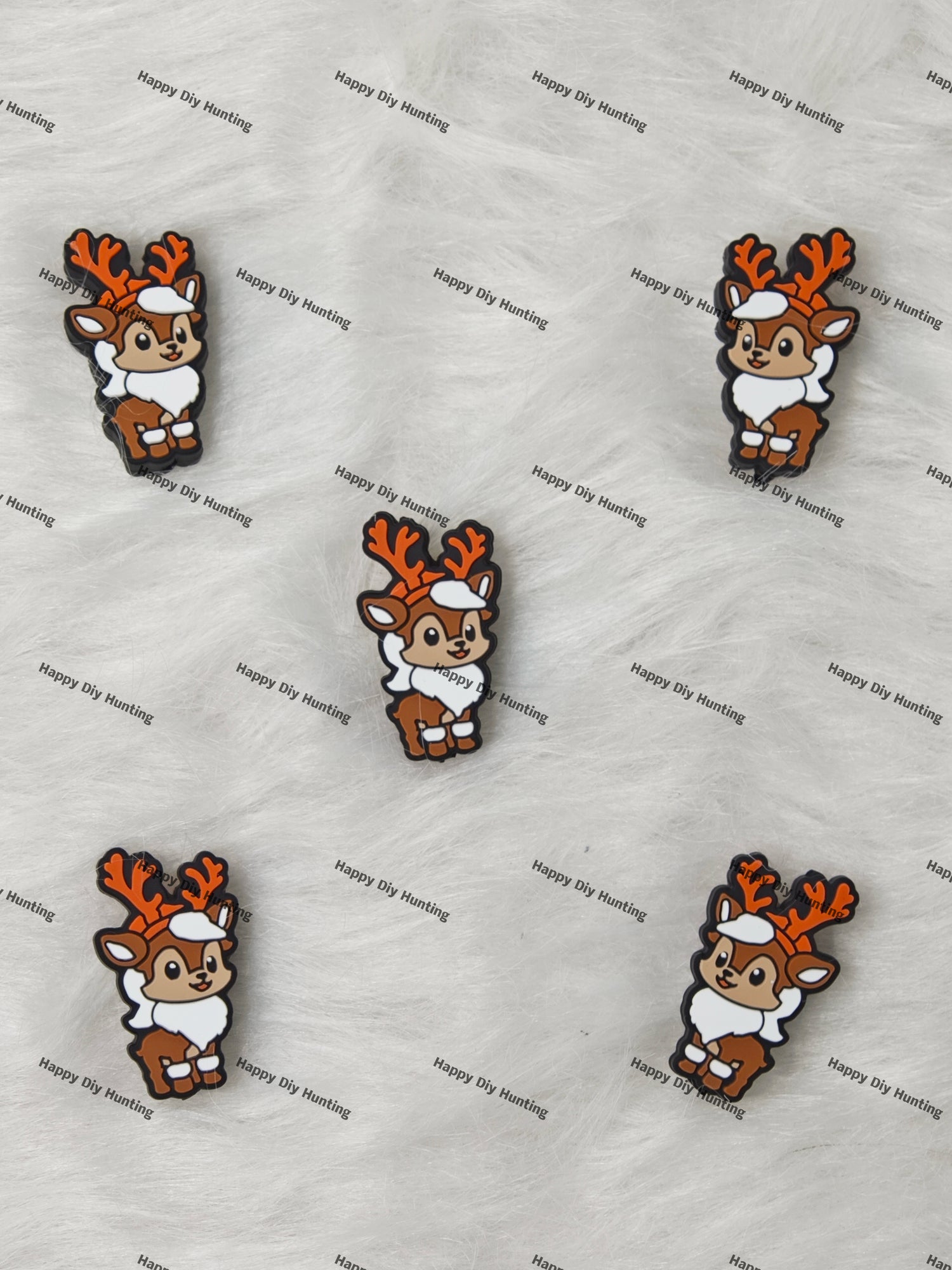 Christmas reindeer Silicone Focal Beads, Animal Shaped Focal Beads