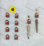 Handmade Beadable Pen with Clock Silicone Focal Beads