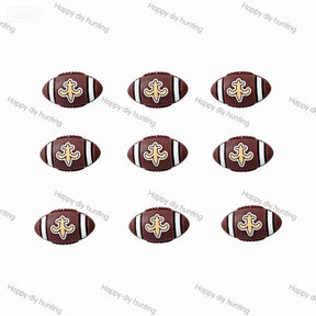 Coffe_brown_New_Orleans_Saints_Silicone Focal Beads, Wholesale Silicone Focal Beads for Pens