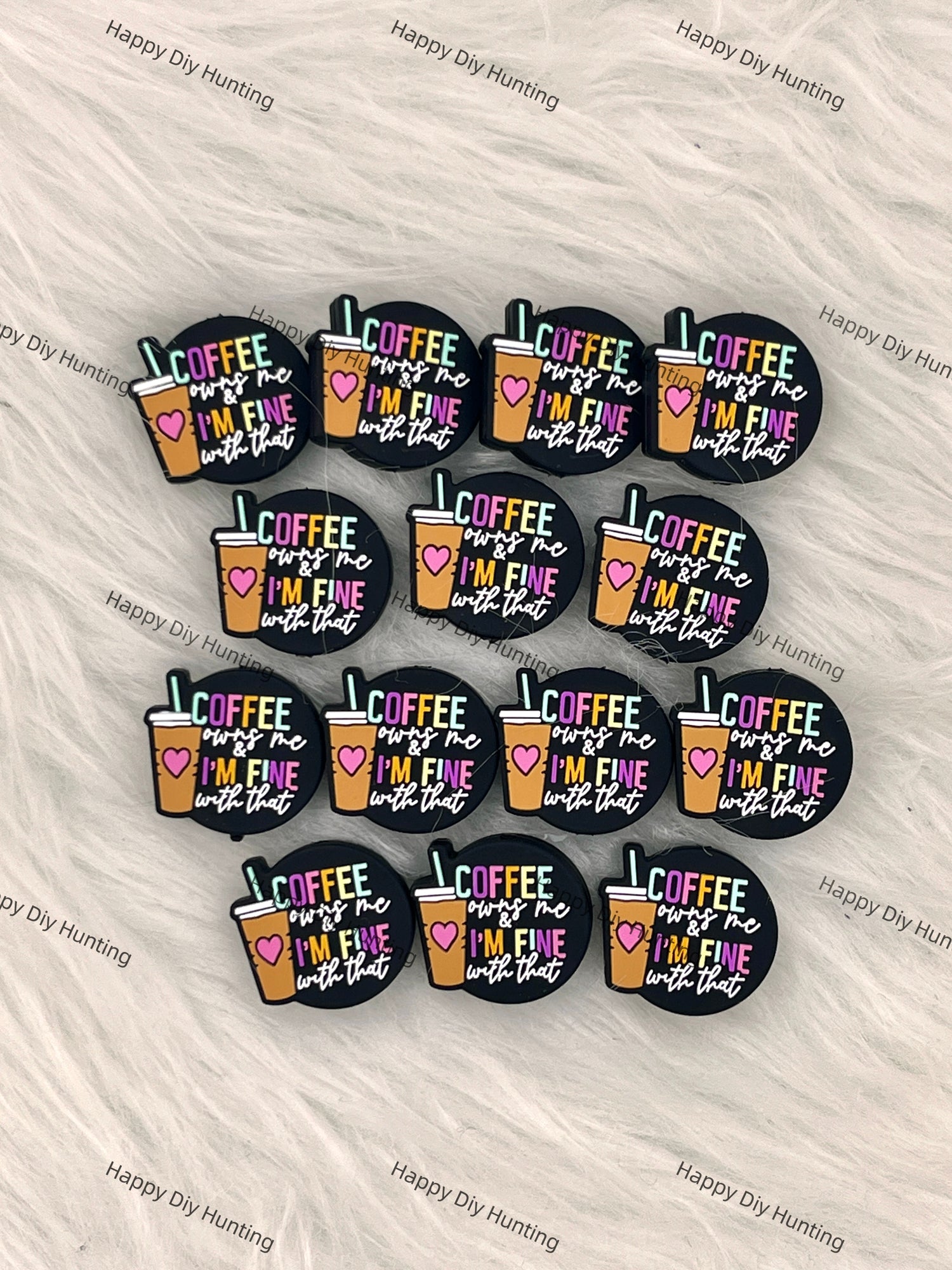 Coffee owns me and i'm fine with that Silicone Focal Beads Wholesale