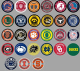 College Football Teams Silicone Focal Beads for DIY Beadable Pens