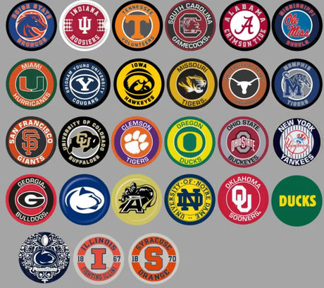 College Football Teams Silicone Focal Beads for DIY Beadable Pens