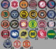 College Football Teams Silicone Focal Beads for DIY Beadable Pens