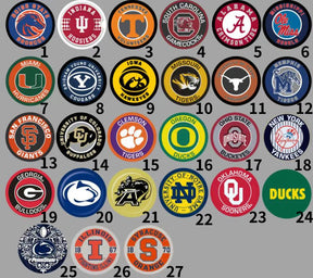 College Football Teams Silicone Focal Beads for DIY Beadable Pens