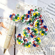 colorful bingo letter printed cloud shaped silicone focal beads for diy beadable pen craft wholesale