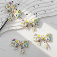 Wildflower Print Bow Silicone Focal Beads for beadable pen DIY crafts