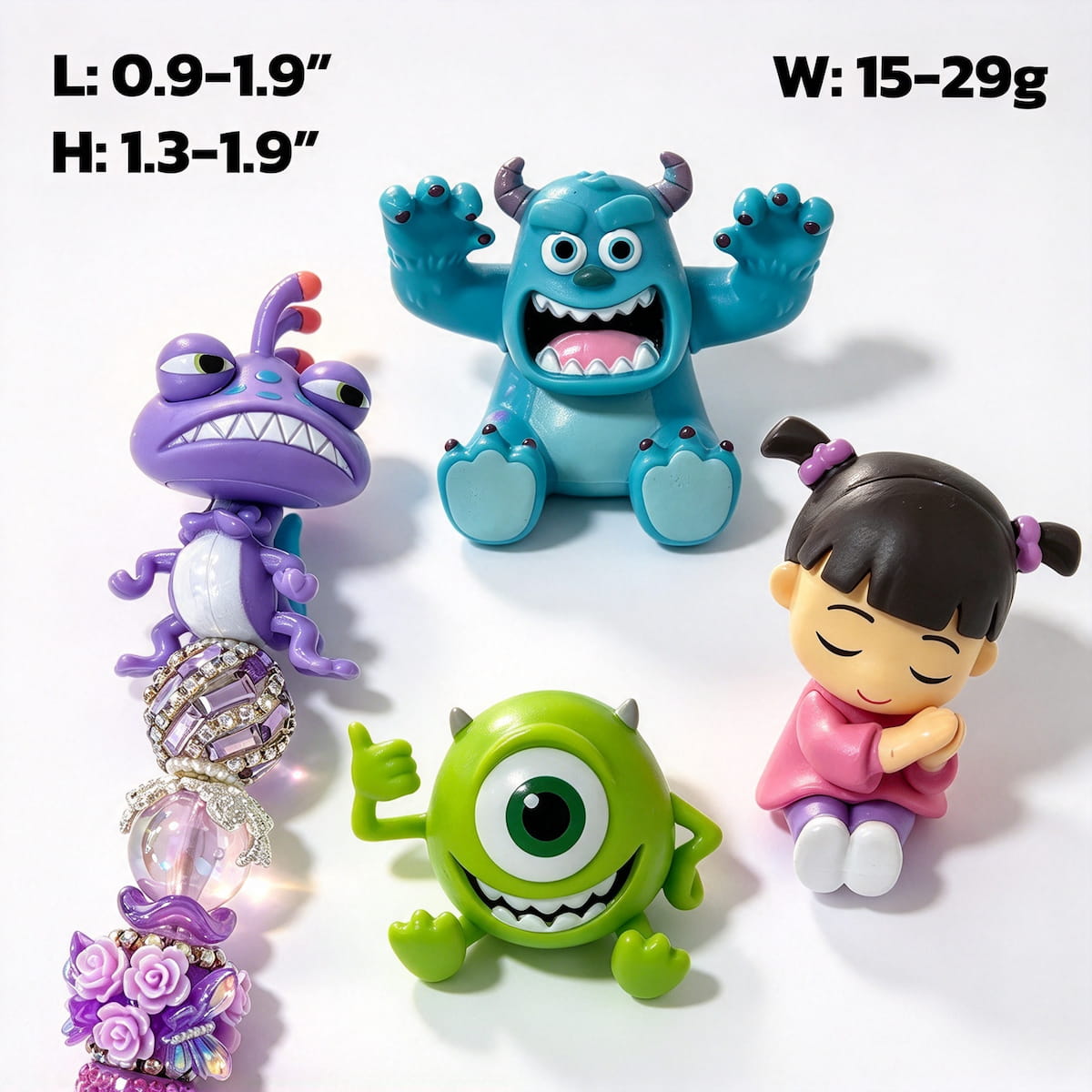 Colorful Monster Character No‑Hole Pen Toppers For DIY Beadable Pens