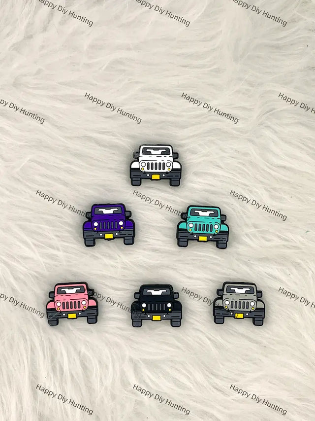 Colorful Off Road Vehicle Silicone Focal Beads for Adventure Beadable Pen