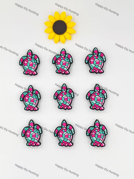 Colorful Tortoise Silicone Focal Beads Wholesale, silicone focal beads for pens