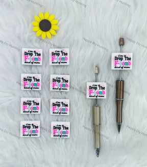 Cool Mom Slogan Silicone Focal Beads Wholesale for Pen DIY