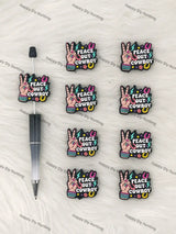 Handmade Beadable Pen with Peace Out Cowboy Silicone Beads