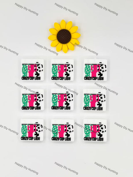 Crazy Cup Lady Silicone Focal Beads Wholesale, silicone focal beads for pens