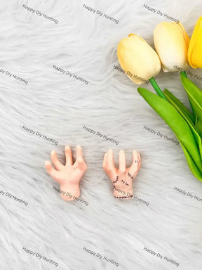 Creepy Palm Hand Pen Topper (No Hole) for Spooky Stationery & Beadable Pen Craft Decor