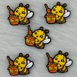 Cute Bees With Honey Jar Silicone Focals for Nature Beadable Pen Craft