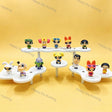 Cute mixed big eye cartoon girl 3D character pen topper set, assorted colorful hero figure decorative pen caps for wholesale DIY bead pen craft supplies