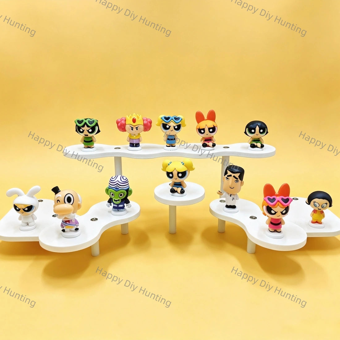 Cute mixed big eye cartoon girl 3D character pen topper set, assorted colorful hero figure decorative pen caps for wholesale DIY bead pen craft supplies