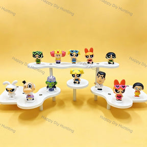 Cute mixed big eye cartoon girl 3D character pen topper set, assorted colorful hero figure decorative pen caps for wholesale DIY bead pen craft supplies