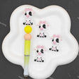 Cute pink bow cow silicone focal beads for beadable pen DIY craft