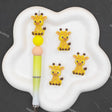 Cute cartoon giraffe silicone focal beads for beadable pen DIY craft