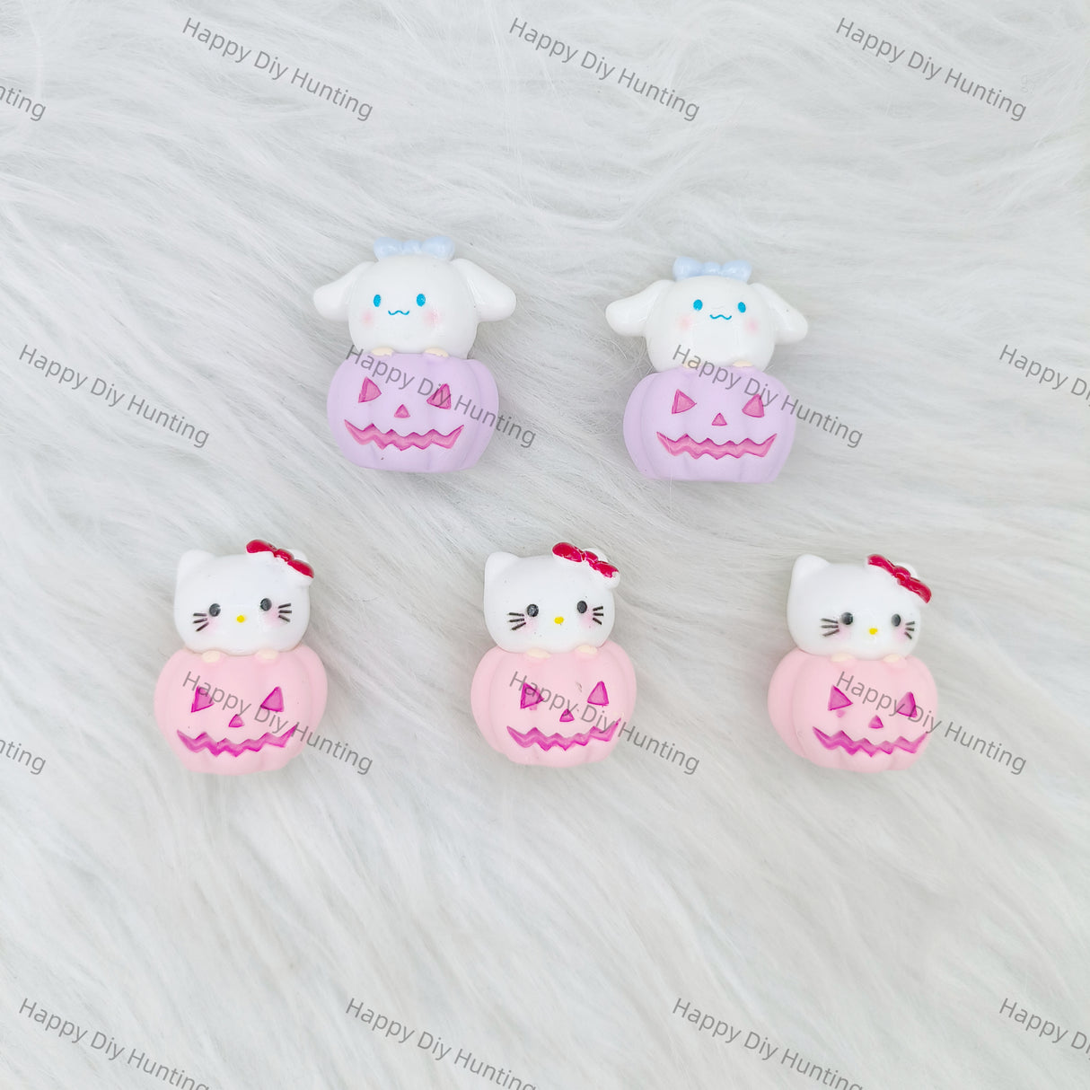 Cute Cinnamoroll And HK With Pumpkin Pen Topper