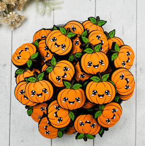 Cute Halloween Pumpkin Silicone Focal Beads for Beadable Pens Wholesale