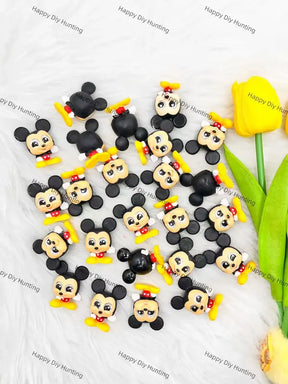 Cute Mini Cartoon Mouse PVC Pen Topper for DIY Bead Accessories Craft
