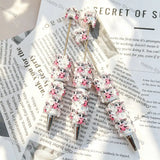 cute pink cheek cow beadable pens with white resin and tiny rhinestones for diy handmade craft stationery wholesale