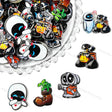 Acrylic focal beads featuring a cute cartoon robot print design. Lightweight, colorful, and durable, perfect for beadable pens, keychains, and handmade crafts.