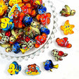 Acrylic focal beads featuring cute ocean cartoon fish, turtle, and starfish designs. Lightweight, colorful, and durable, perfect for beadable pens, keychains, and handmade crafts.