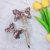 Colorful Printed Bow Fancy CC Designer Beads