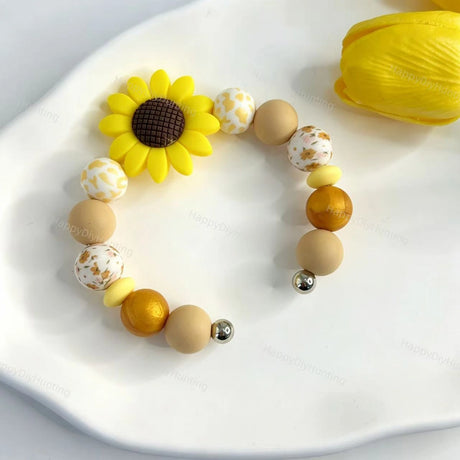 DIY Beadable Metal Bracelet with Multi-Color Round Balls