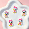 Daisy Duck With Pink Hat Silicone Focal Beads