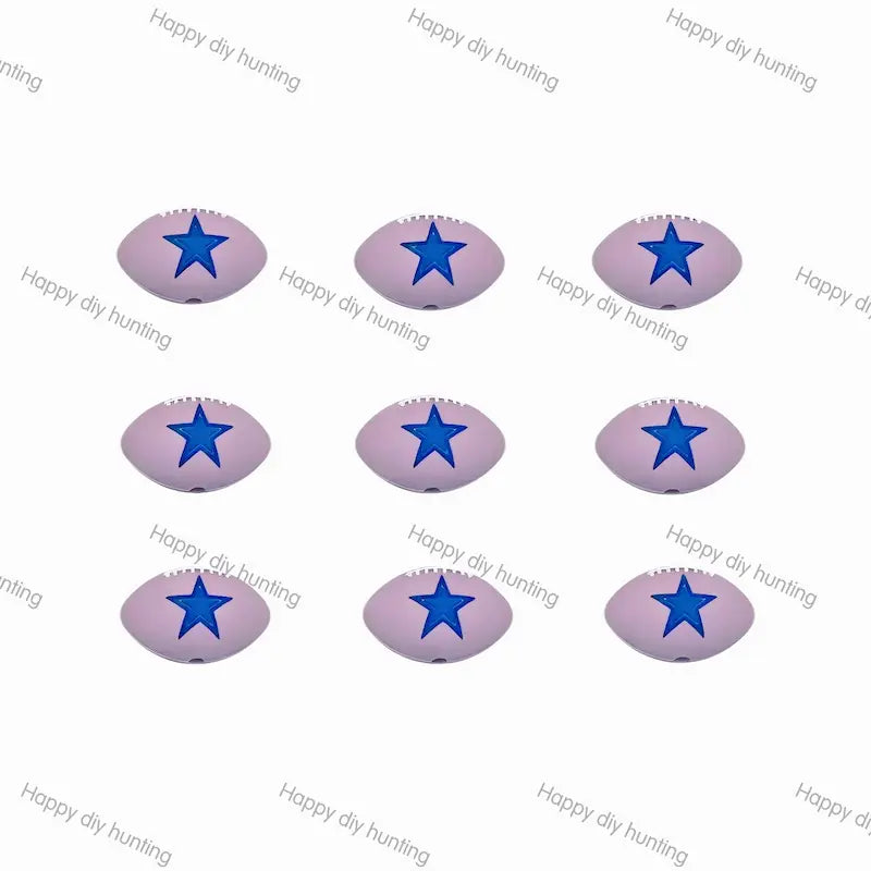 Dallas Cowboys silicone focal beads wholesale for beadable pens DIY NFL crafts